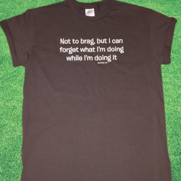 "NOT TO BRAG" Original Design by MAVERICK TEES Men's Graphic Tee Shirt in black - Picture 1 of 4